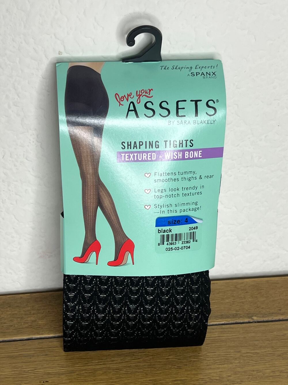 Love Your Assets by Sara Blakely SPANX Shaping Tights Textured Black NEW~ Size 4